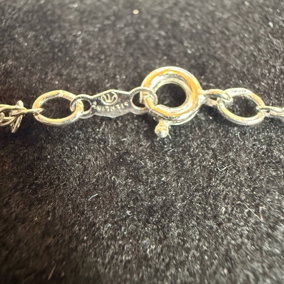 Silver Chain Necklace with Horn Pendant - Picture 3 of 3